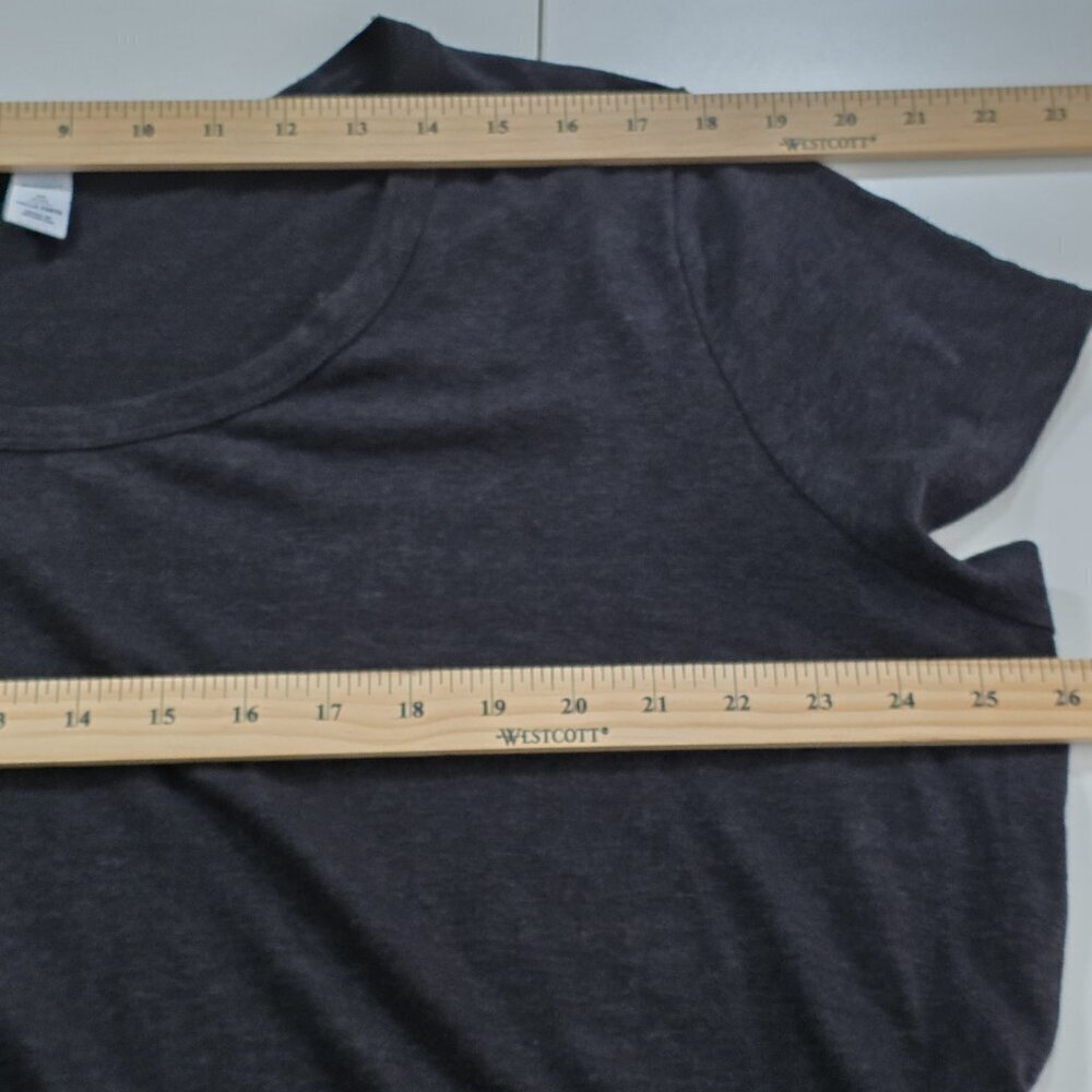 Old Navy T Shirt Maxi Dress 3X Black SS Linen Blend Slits Pullover Goth Cottage - Picture 5 of 15